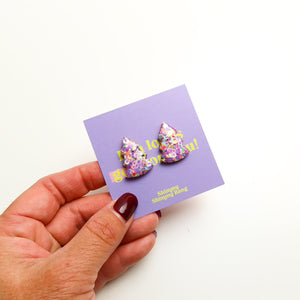 Maya Glitter Christmas Tree Studs