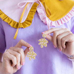 Grace Fandangle Mustard/Pink Dangle Earrings