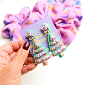 Maya XL Glitter Christmas Tree Dangles