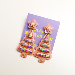 Roxy XL Glitter Christmas Tree Dangles