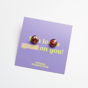 Juniper Glitter Studs - Small