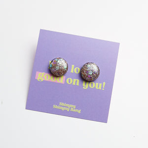 Lena Glitter Studs - Medium
