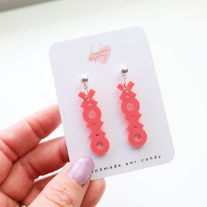 XOXO Candy Pink Dangles