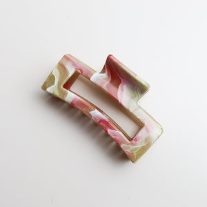 Medium Marble Rectangle Hair Claw
