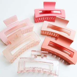 Medium Girly Pop Rectangle Hair Claw