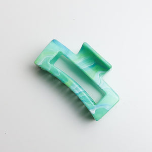 Medium Marble Rectangle Hair Claw