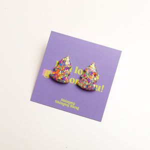 Roxy Glitter Christmas Tree Studs