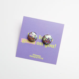Sabine Glitter Studs - Medium