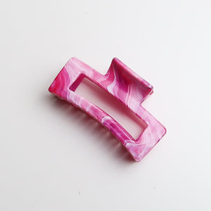 Medium Marble Rectangle Hair Claw