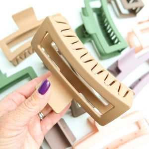 XL Business Barbie Matte Rectangle Hair Claw
