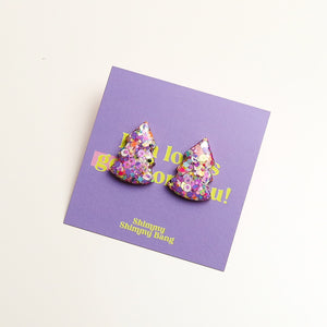 Maya Glitter Christmas Tree Studs
