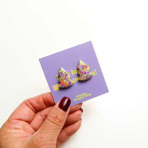 Roxy Glitter Christmas Tree Studs