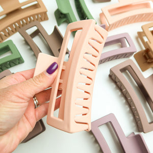XL Business Barbie Matte Rectangle Hair Claw