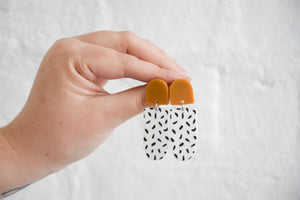 The ‘Gabi’ Mustard/Spot Dangle
