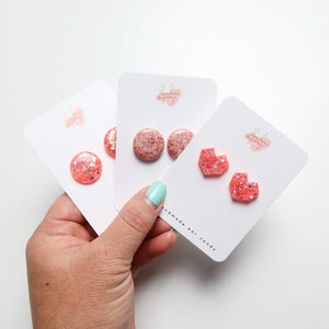 Amanda Glitter Studs - Large