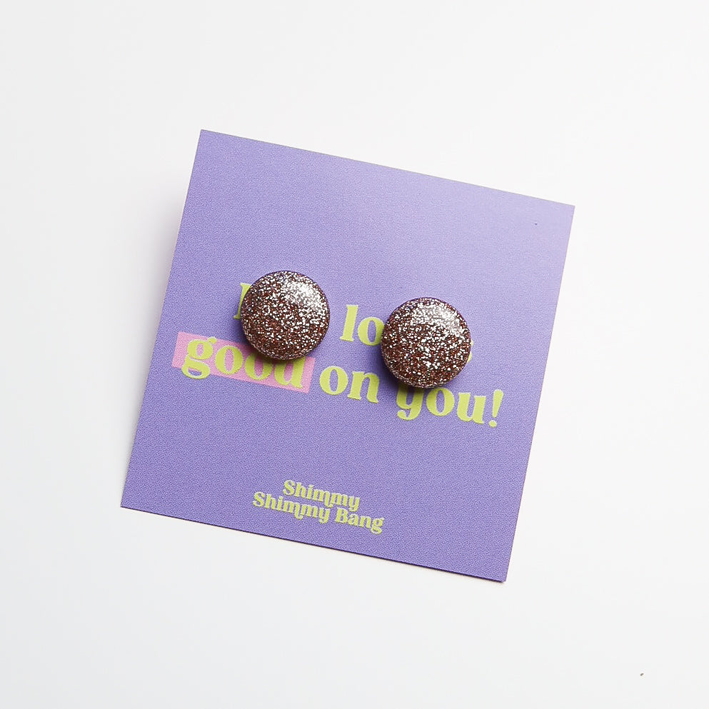 Astrid Glitter Studs - Medium