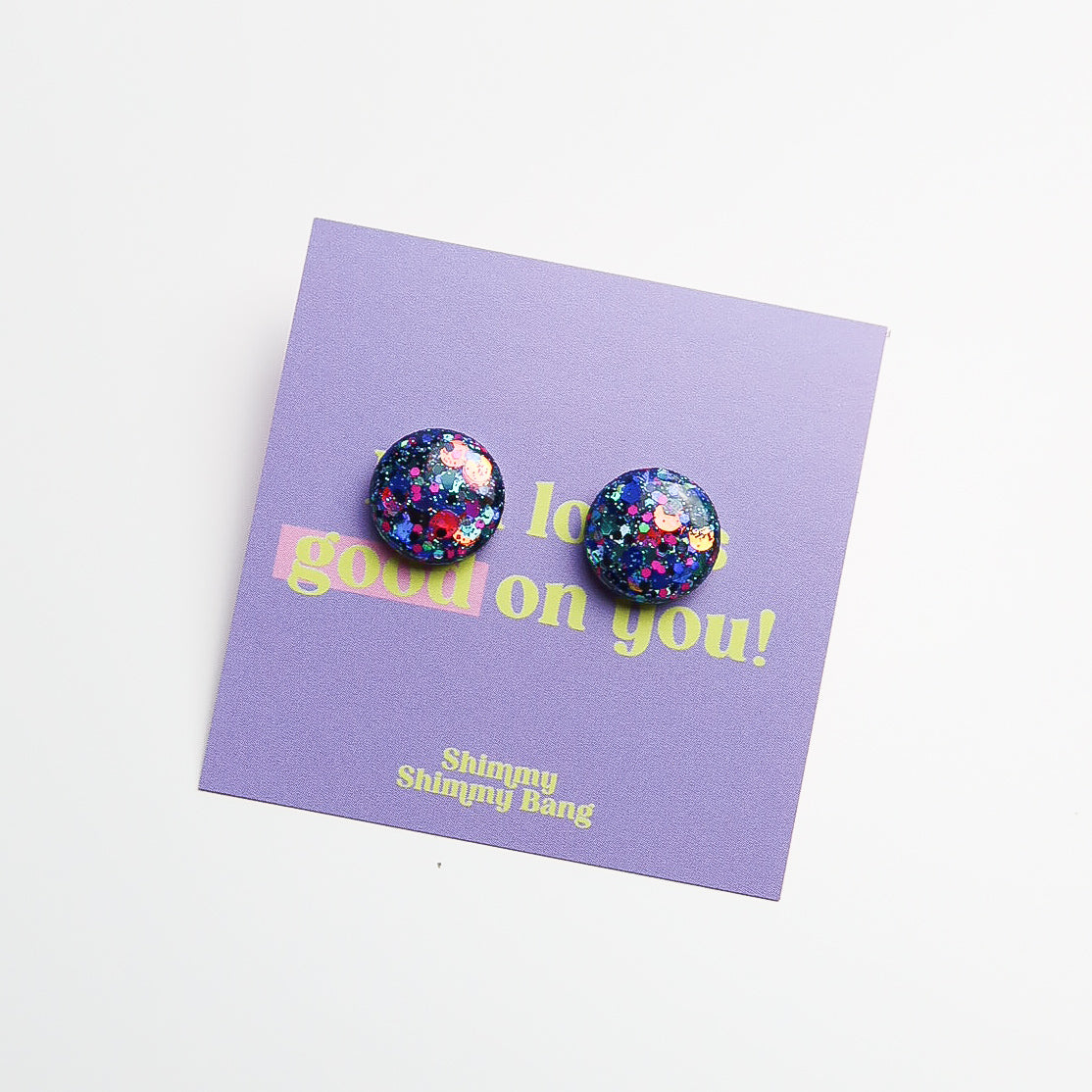 Skylar Glitter Studs - Medium