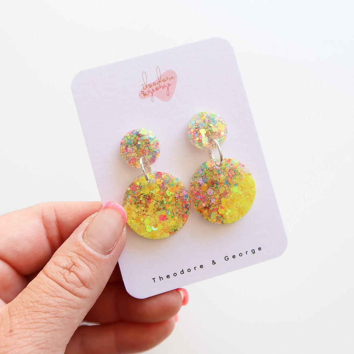 Adele Glitter Dangles - Large