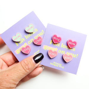 Kiss Me Candy Heart Stud Pack