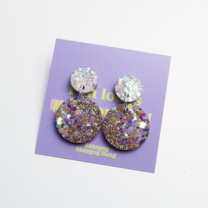 Lena Glitter Dangles - Large