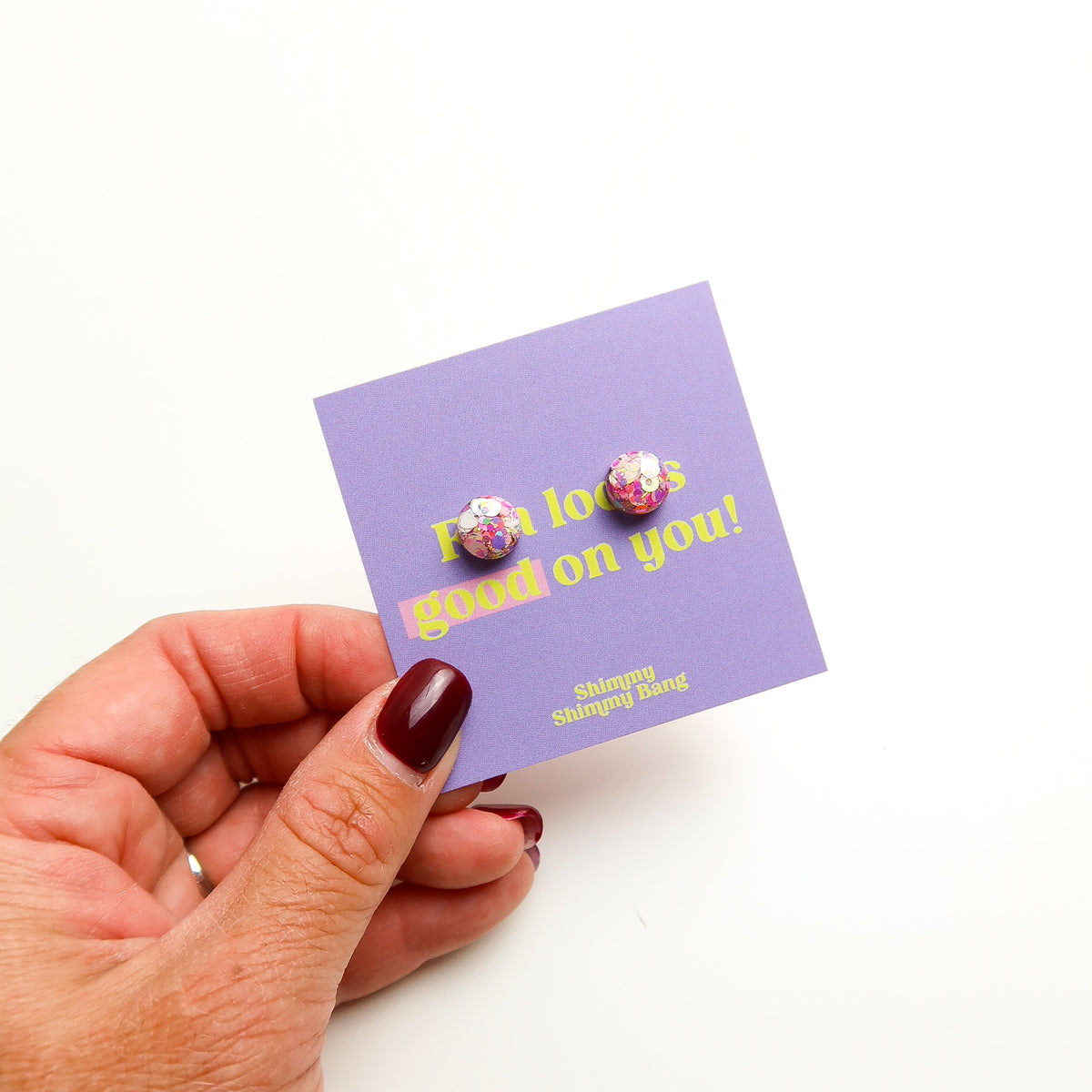 Maya Glitter Studs - Small