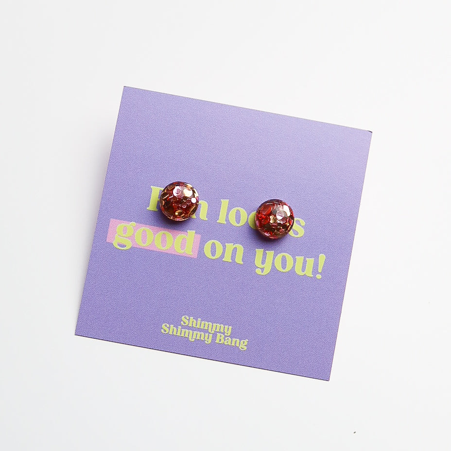 Juniper Glitter Studs - Small