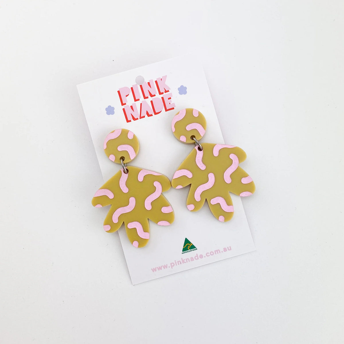 Grace Fandangle Mustard/Pink Dangle Earrings