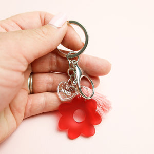 Cherrie ‘XOXO’ Flower Keychain