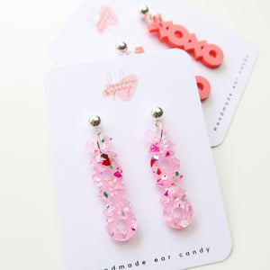 XOXO Candy Pink Dangles