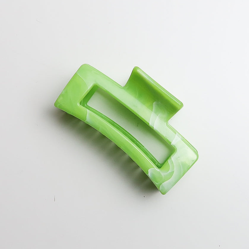 Medium Marble Rectangle Hair Claw