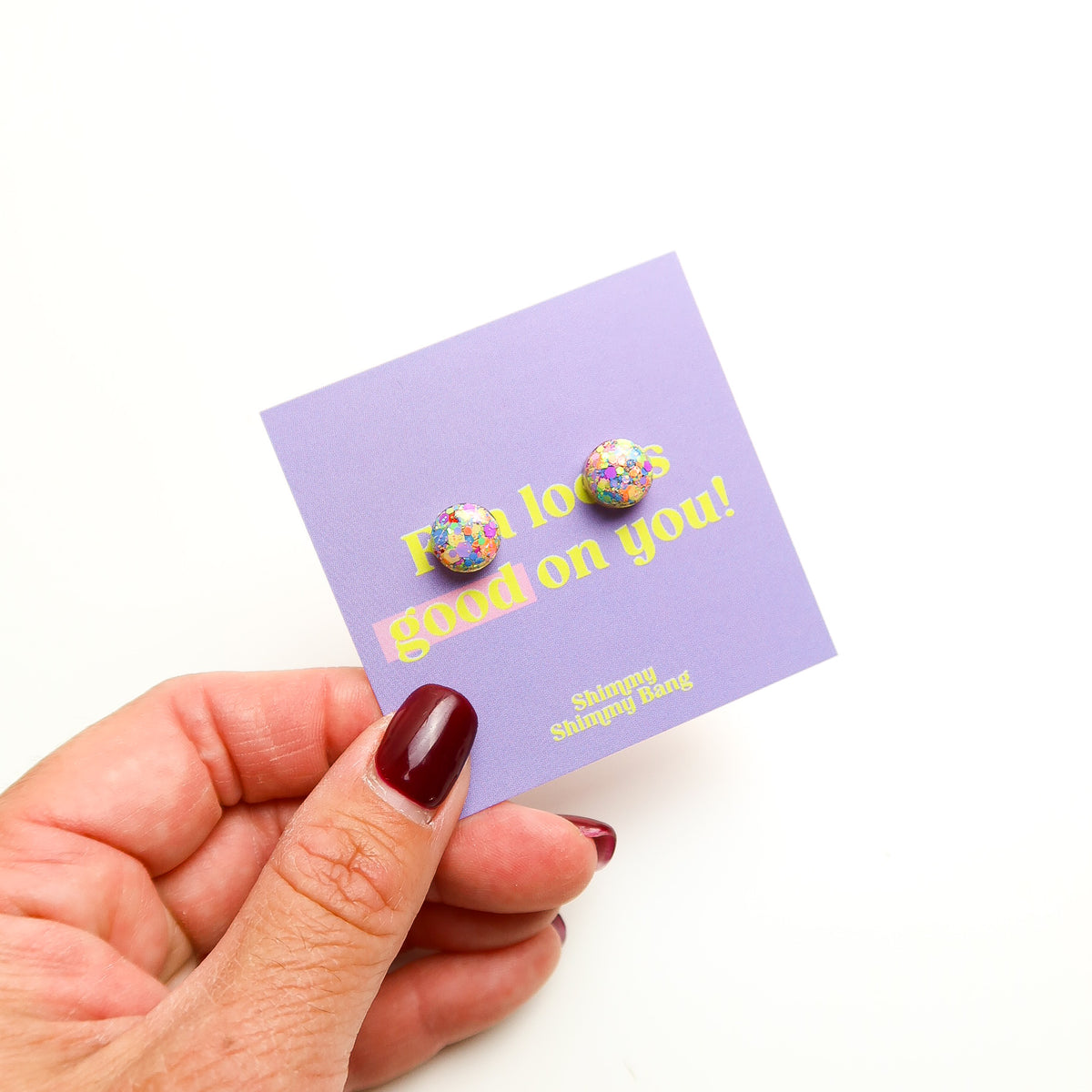 Roxy Glitter Studs - Small