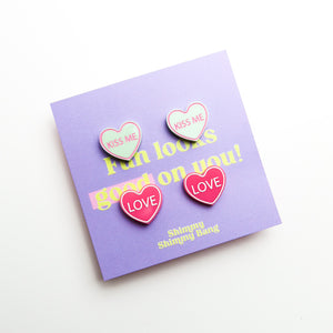 Kiss Me Candy Heart Stud Pack