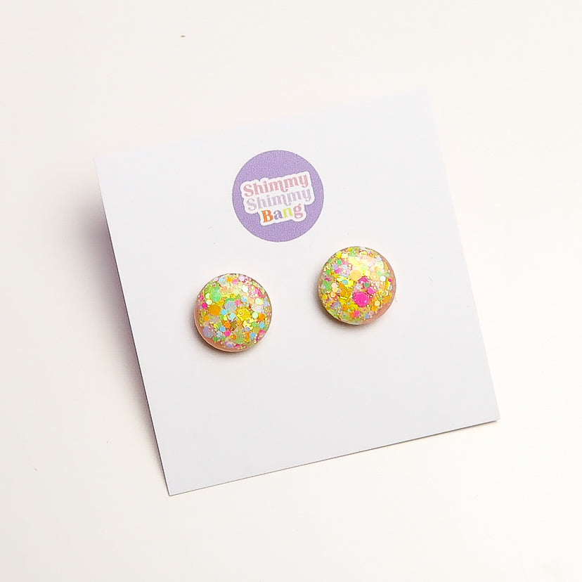 Tiffany Glitter Studs - Medium