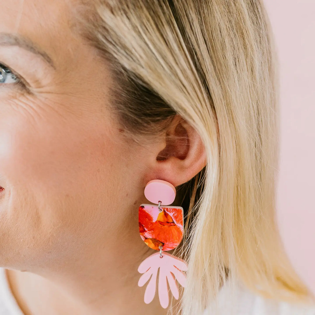 Jayne Magical Mop Tops Print Dangle Earrings