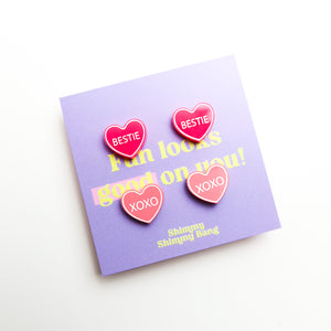 Bestie Candy Heart Stud Pack