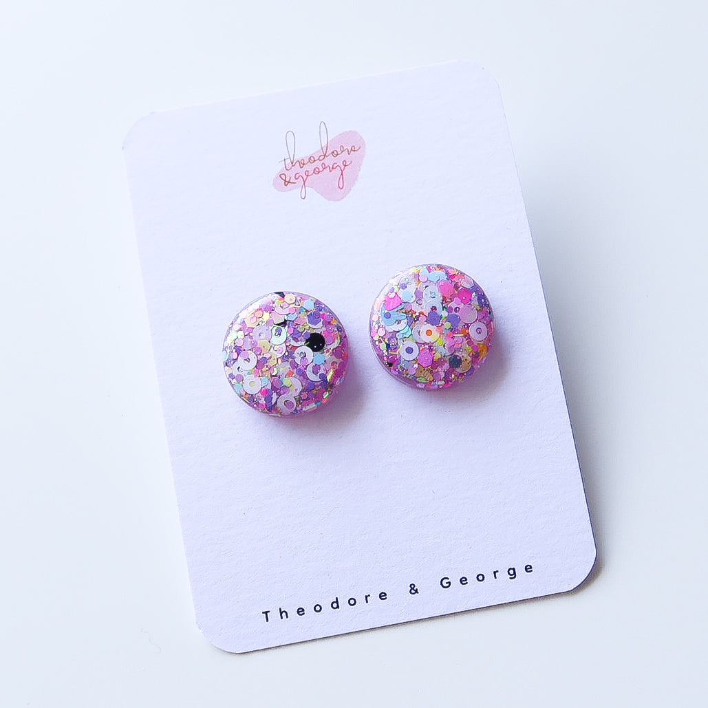 Maya Glitter Studs - Large