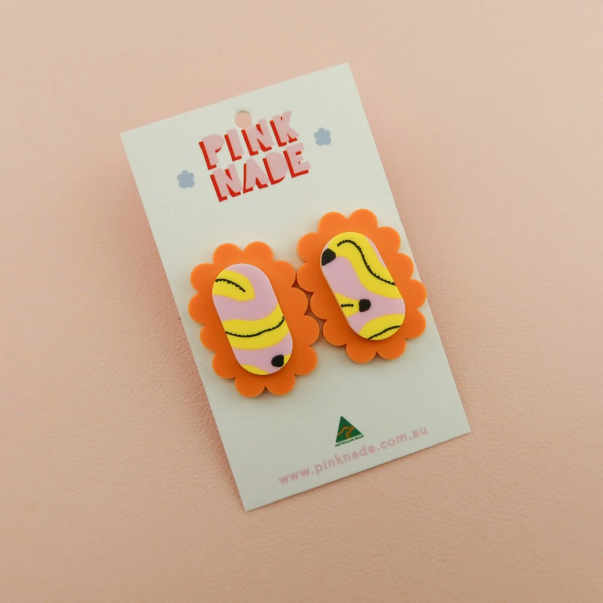 Lacey Banana Statement Stud Earrings