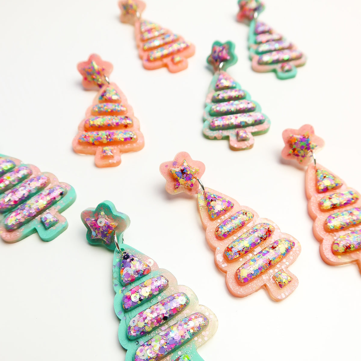 Maya XL Glitter Christmas Tree Dangles