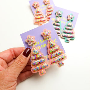 Roxy XL Glitter Christmas Tree Dangles