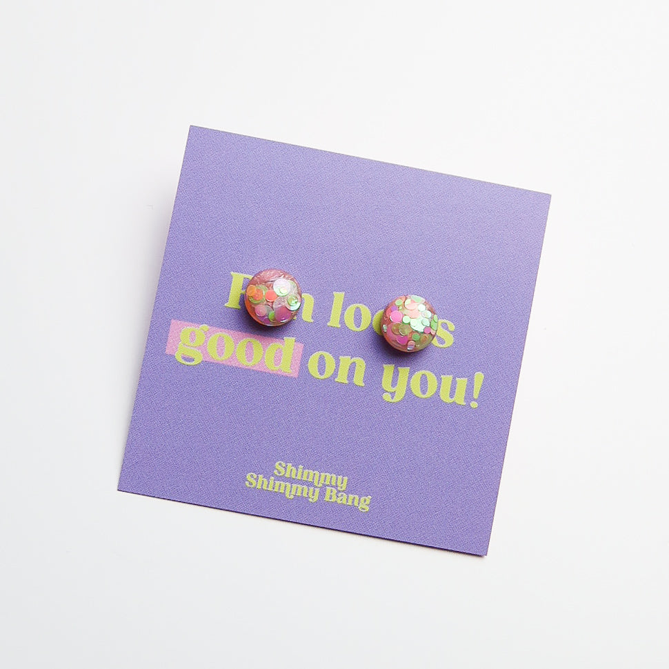 Krista Glitter Studs - Small