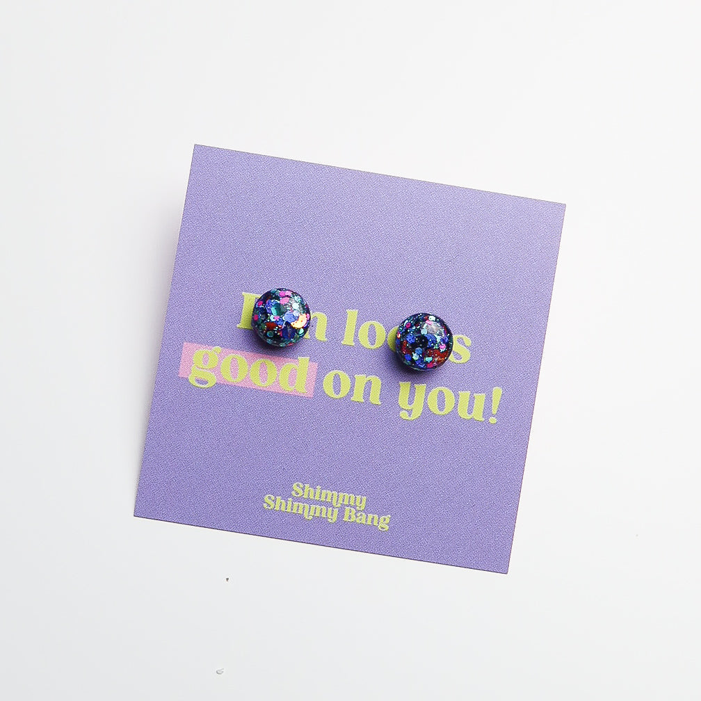 Skylar Glitter Studs - Small